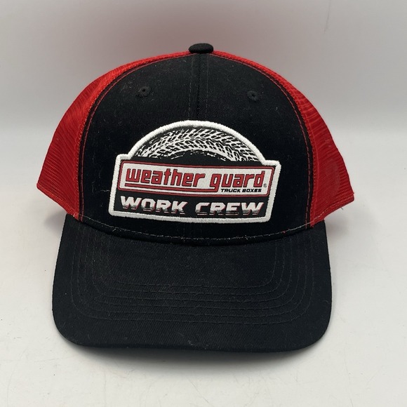 The Unbranded Brand Other - NEW Weather Guard Work Crew Trucker Hat Black/Red Cap Snapback